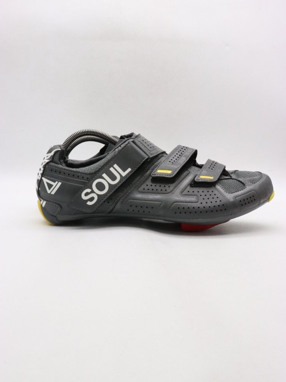 Pearl Izumi SoulCycle Cycling Shoes Mens 47 SPD-SL Cleats Gray Yellow Road Bike